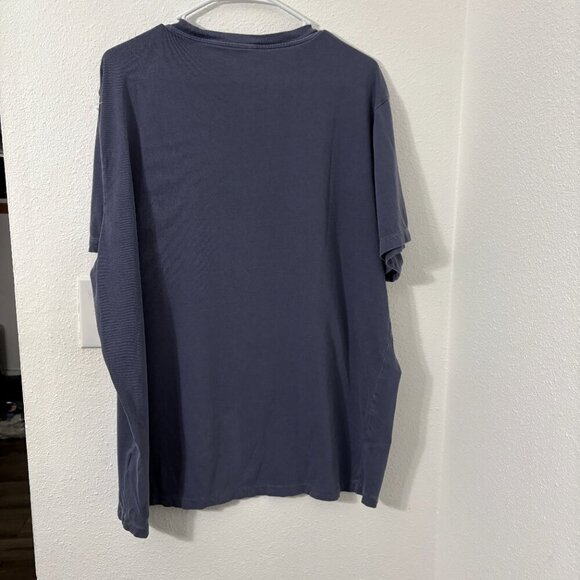 Madewell Garment-Dyed Allday Crewneck Tee Dark Baltic Cotton Short Sleeve XXL - Picture 2 of 8